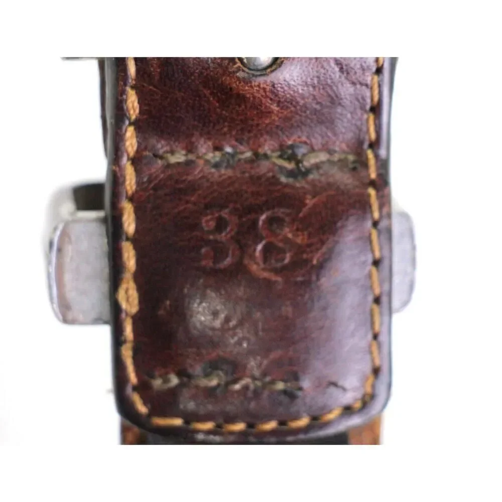BRIGHTON BROWN BLACK GENUINE LEATHER 1 1/8
